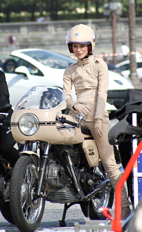 keira knightley chanel motorcycle|Pics: Keira Knightley Mounts Ducati Motorbike for .